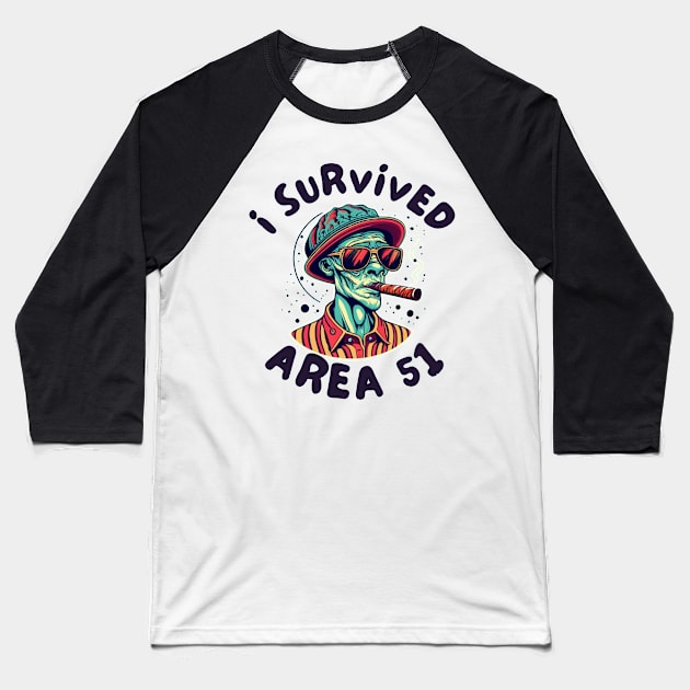 I survived Area 51 Baseball T-Shirt by IOANNISSKEVAS